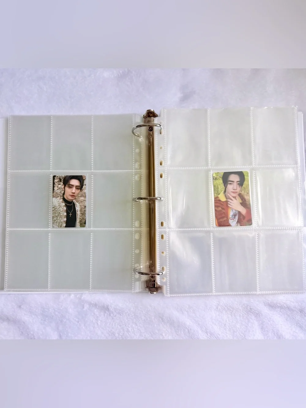 White 3-Ring Binder W/ Trading Card Page Sleeves 120 Sheets